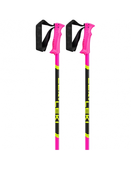 Kije narciarskie Leki Racing Kids Neon Pink/Black/Neon Yellow
