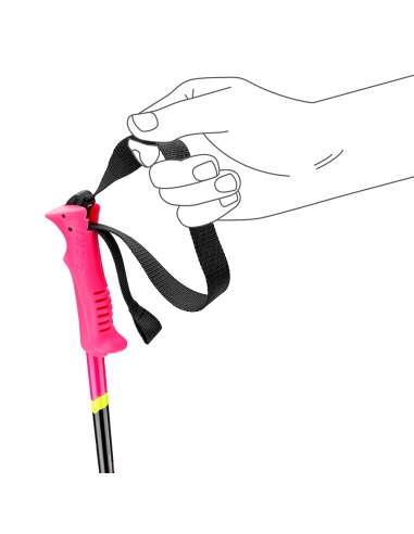 Kije narciarskie Leki Racing Kids Neon Pink/Black/Neon Yellow