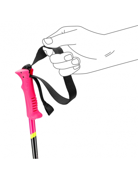 Kije narciarskie Leki Racing Kids Neon Pink/Black/Neon Yellow