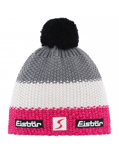 Czapka z pomponem Eisbar Star Pompon SKA KIDS multicolor pink-white-grey