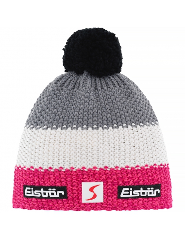 Czapka z pomponem Eisbar Star Pompon SKA KIDS multicolor pink-white-grey
