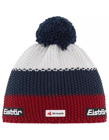 Czapka z pomponem Eisbar Star Pompon SKA KIDS multicolor red-white-navy