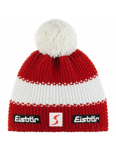 Czapka z pomponem Eisbar Star Pompon SKA KIDS AUSTRIA multicolor red-white
