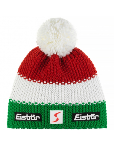 Czapka dziecięca z pomponem Eisbar STAR POMPON SKA KIDS ITALY Green-White-Red