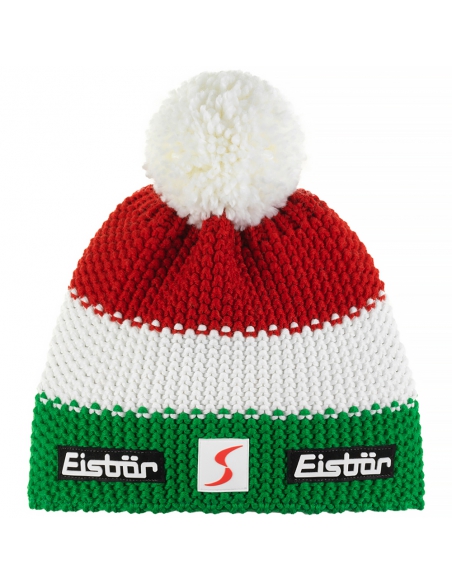 Czapka dziecięca z pomponem Eisbar STAR POMPON SKA KIDS ITALY Green-White-Red