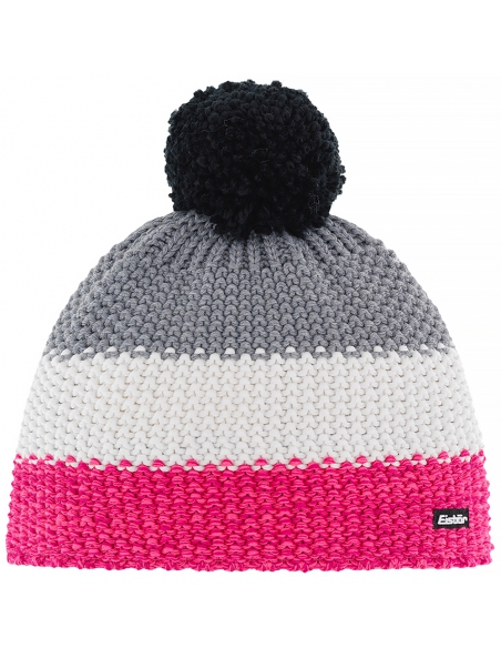 Czapka z pomponem Eisbar Star Pompon KIDS multicolor pink-white-grey Czapka z pomponem Eisbar Star Pompon KIDS multicolor pink-white-grey