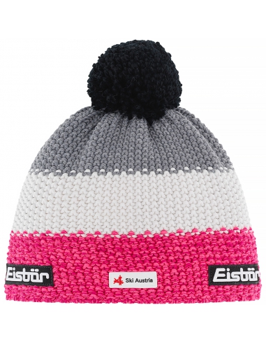 Czapka z pomponem Eisbar STAR POMPON SKA 142 multicolor pink-white-grey