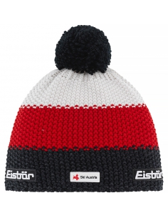 Czapka z pomponem Eisbar STAR POMPON SKA 941 multicolor black-red-white