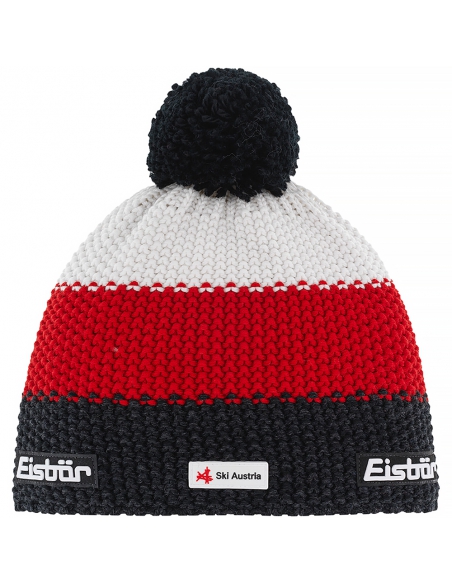 Czapka z pomponem Eisbar STAR POMPON SKA 941 multicolor black-red-white Czapka z pomponem Eisbar STAR POMPON SKA 941 multicolor black-red-white