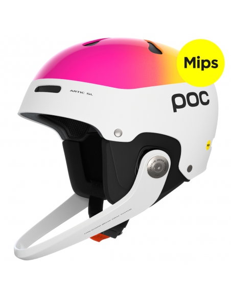 Kask narciarski POC ARTIC SL MIPS (z odpinaną i regulowaną gardą) Speedy Gradient Fluorescent Pink/Aventurine Yellow