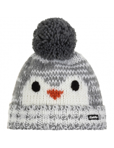 Czapka dziecięca z pomponem Eisbar RICO POMPON KIDS 106 Grey White