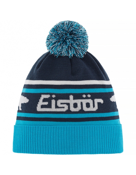Czapka dziecięca z pomponem Eisbar CHANI OS POMPON KIDS 786 Blue-Navy