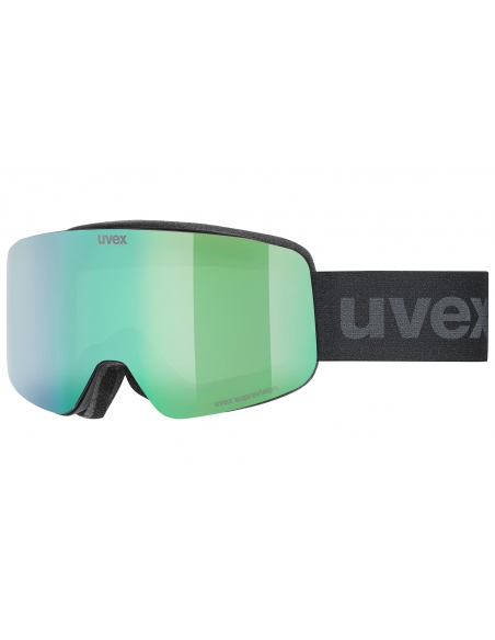 Gogle narciarskie UVEX PWDR FM Black Mat/Mirror Green