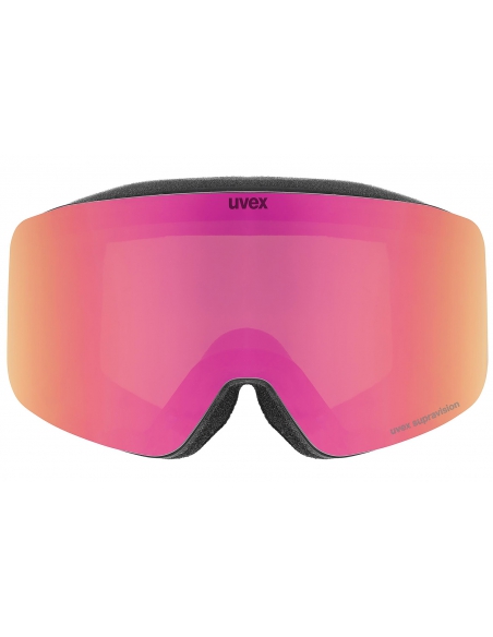 Gogle narciarskie UVEX PWDR FM Black Mat/Mirror Pink