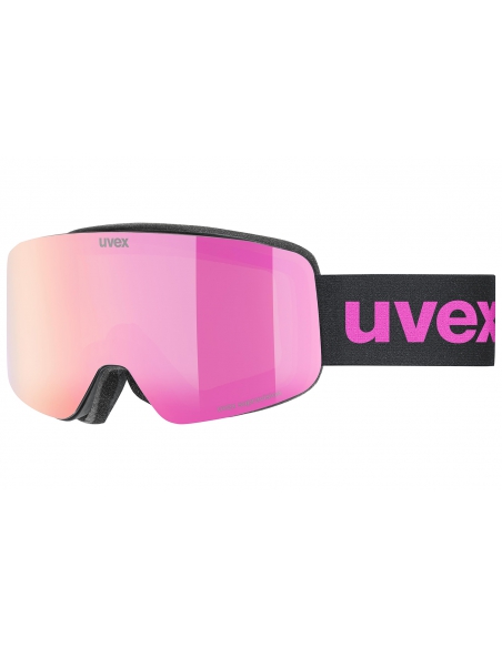 Gogle narciarskie UVEX PWDR FM Black Mat/Mirror Pink