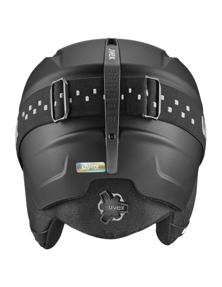 Zestaw: kask narciarski Uvex Viti Black Mat + gogle narciarskie UVEX PWDR FM Black Mat/Mirror Green