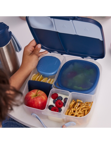 Duży lunchbox śniadaniówka z wkładem chłodzącym b.box Midnight