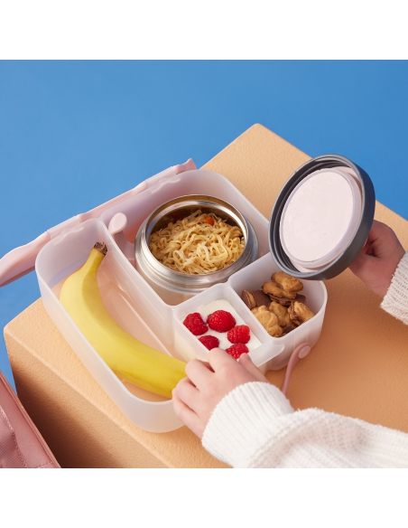 Duży lunchbox śniadaniówka z wkładem chłodzącym b.box Blush Crush