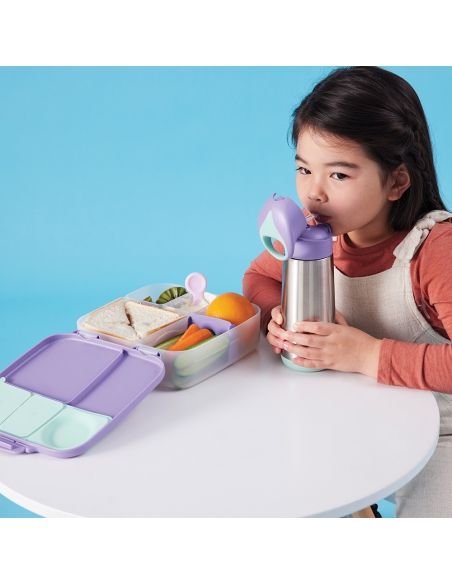 Butelka bidon termiczny ze słomką b.box 500ml Lilac Pop