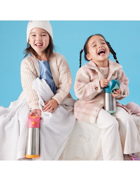 Butelka bidon termiczny ze słomką b.box 500ml Flamingo Fizz