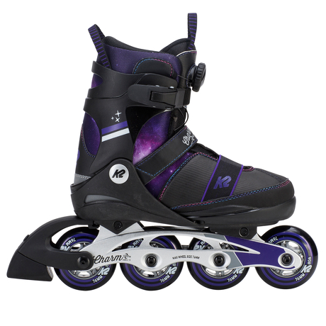 Rolki dziecięce K2 Charm BOA Alu Black/Purple