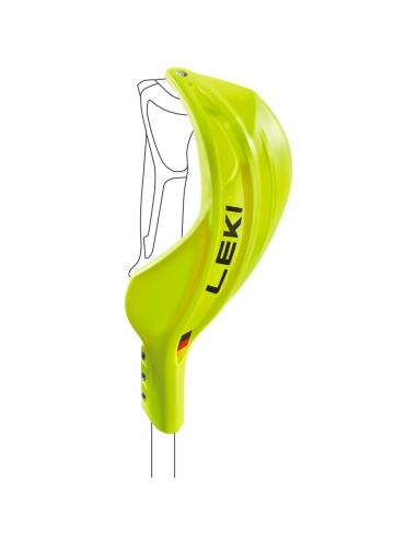 Ochraniacze-gardy na kije narciarskie Leki Gate Guard Closed WorldCup Neon Yellow