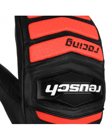 Rękawice narciarskie Reusch Worldcup Warrior GS Junior Mitten (jednopalczaste) Black/Fluo-Red