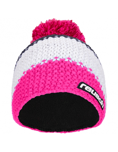 Czapka z pomponem Reusch Enzo Crimson/Knockout Pink
