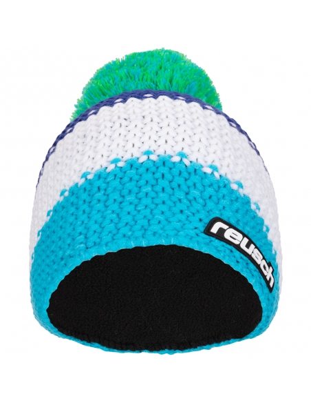 Czapka z pomponem Reusch Enzo Green Gecko/Atomic Blue
