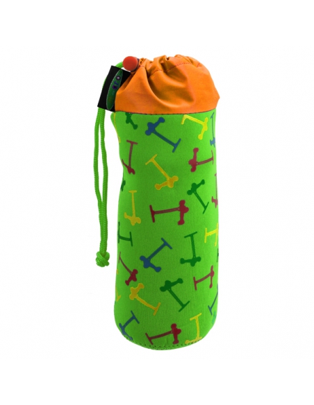 Pokrowiec Micro na butelkę bidon Multikolor zielony (zapinany na hulajnogę)