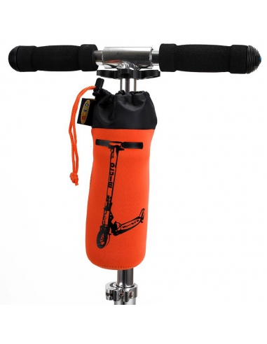 Pokrowiec Micro na butelkę bidon pomarańczowy z hulajnogą (zapinany na hulajnogę)