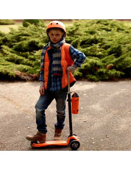 Pokrowiec Micro na butelkę bidon pomarańczowy z hulajnogą (zapinany na hulajnogę)
