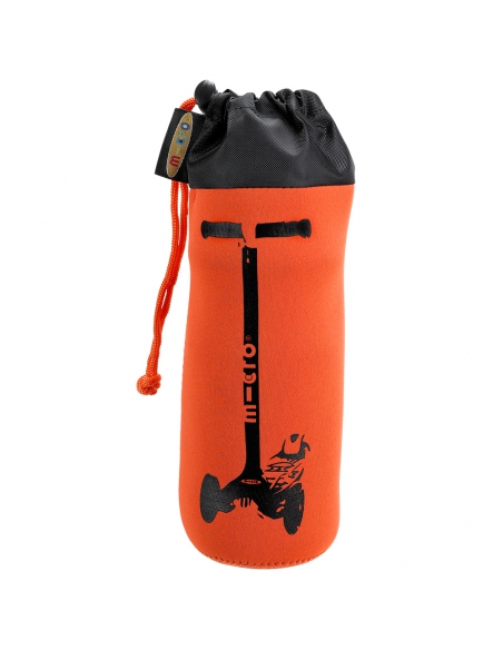 Pokrowiec Micro na butelkę bidon pomarańczowy z kickboardem (zapinany na hulajnogę)