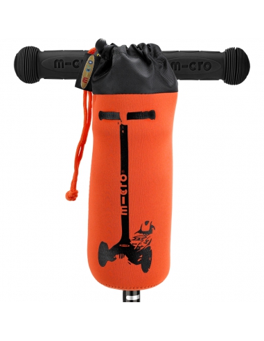 Pokrowiec Micro na butelkę bidon pomarańczowy z kickboardem (zapinany na hulajnogę)