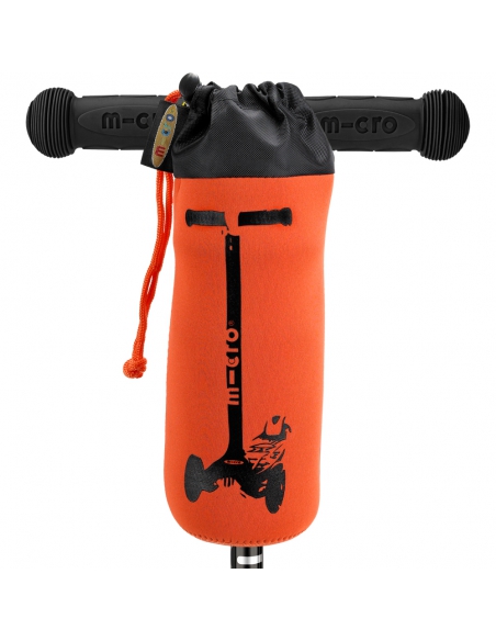 Pokrowiec Micro na butelkę bidon pomarańczowy z kickboardem (zapinany na hulajnogę)