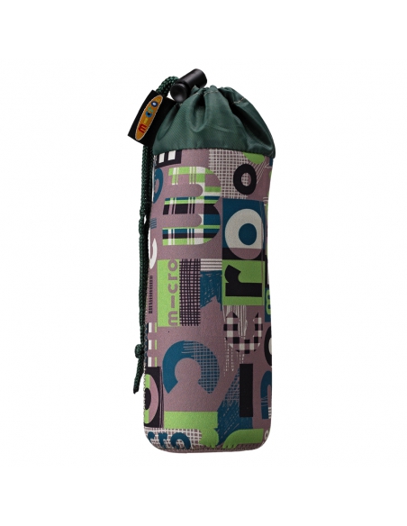 Pokrowiec Micro na butelkę bidon Word Green zielony khaki (zapinany na hulajnogę)