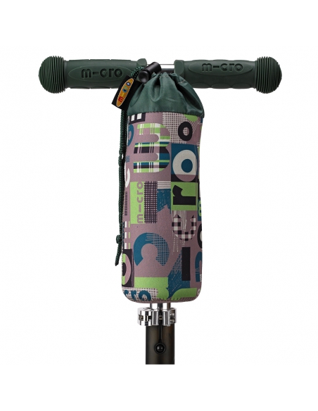 Pokrowiec Micro na butelkę bidon Word Green zielony khaki (zapinany na hulajnogę)