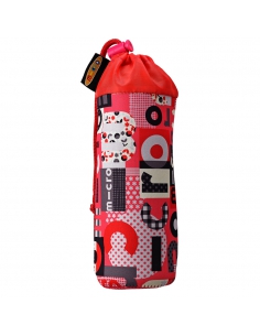 Pokrowiec Micro na butelkę bidon Word Pink różowy (zapinany na hulajnogę)