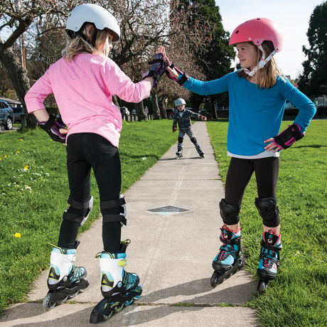 Kask K2 Jr Varsity White/Purple Mat