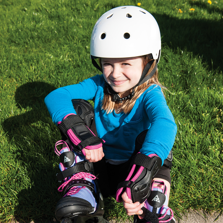 Kask K2 Jr Varsity White/Purple Mat