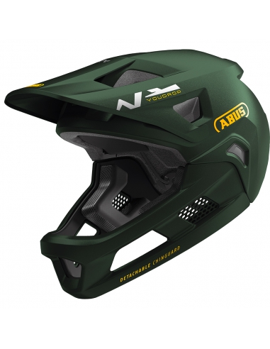 Kask rowerowy full face Abus YouDrop FF Moss Green (odpinana garda)