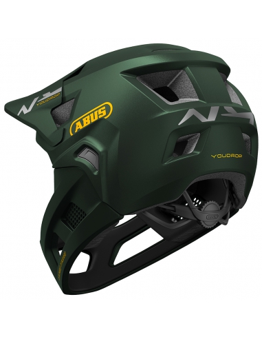 Kask rowerowy full face Abus YouDrop FF Moss Green (odpinana garda)