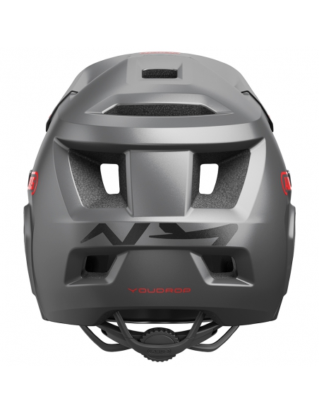 Kask rowerowy full face Abus YouDrop FF Ti Silver (odpinana garda)