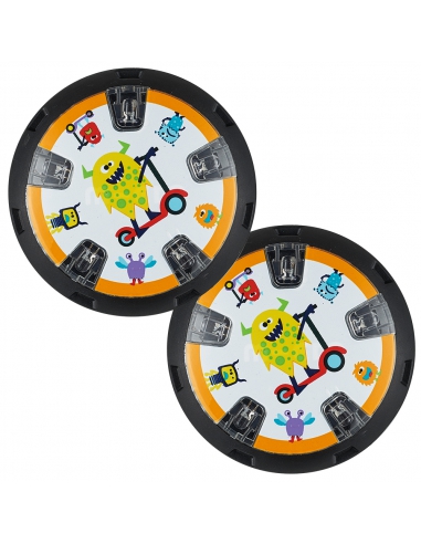 Świecące nakładki na kółka hulajnóg Micro Wizzers LED Monsters