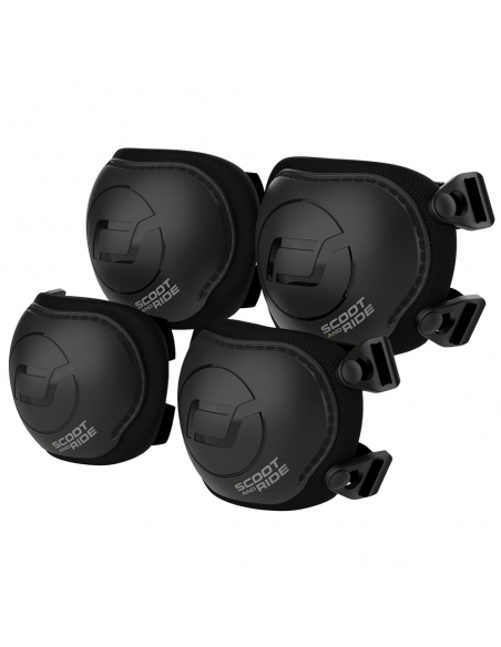 Ochraniacze dziecięce (na kolana i łokcie) Scoot&Ride Black