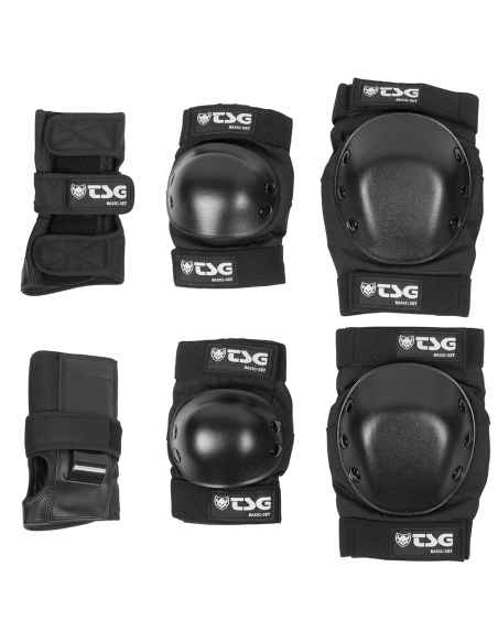 Ochraniacze (na kolana, łokcie, nadgarstki) TSG Basic Set Black