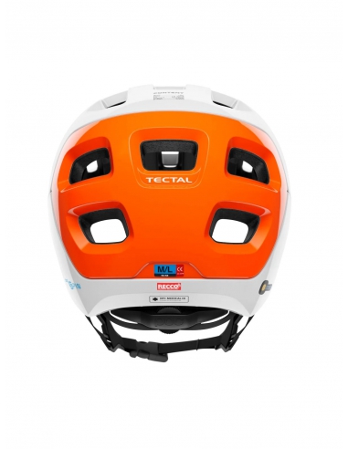 Kask rowerowy POC Tectal Race SPIN NFC Hydrogen White/Fluorescent Orange AVIP