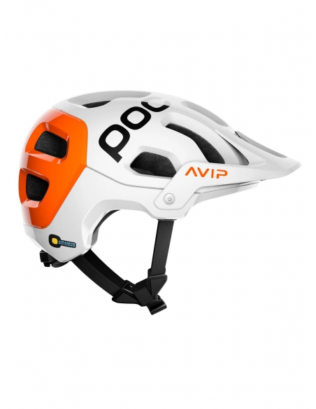 Kask rowerowy POC Tectal Race SPIN NFC Hydrogen White/Fluorescent Orange AVIP