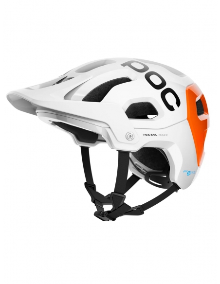 Kask rowerowy POC Tectal Race SPIN NFC Hydrogen White/Fluorescent Orange AVIP