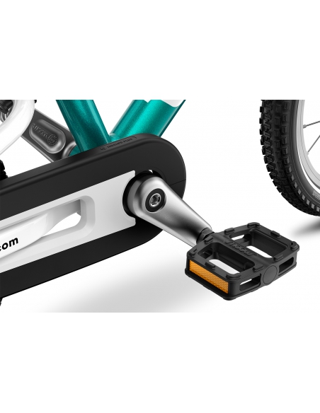 Rower dziecięcy woom 2 GO metallic turquoise (14") turkusowy